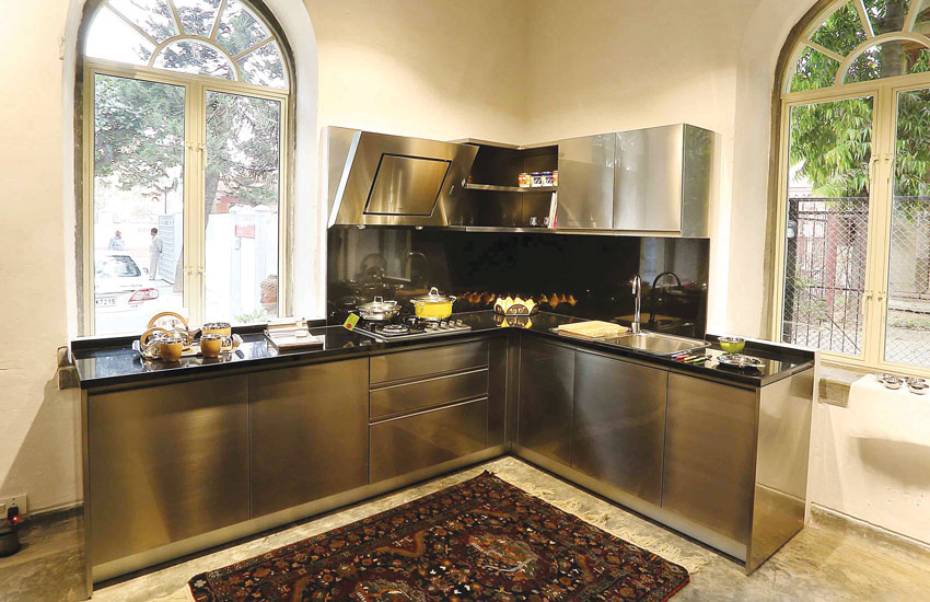 steel modular kitchen design