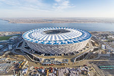 Low & Bonar GmbH, formerly known as Mehler Texnologies, develop special blue coloured membrane for Volgograd Arena